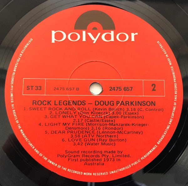 Doug Parkinson : Rock Legends (LP, Album)