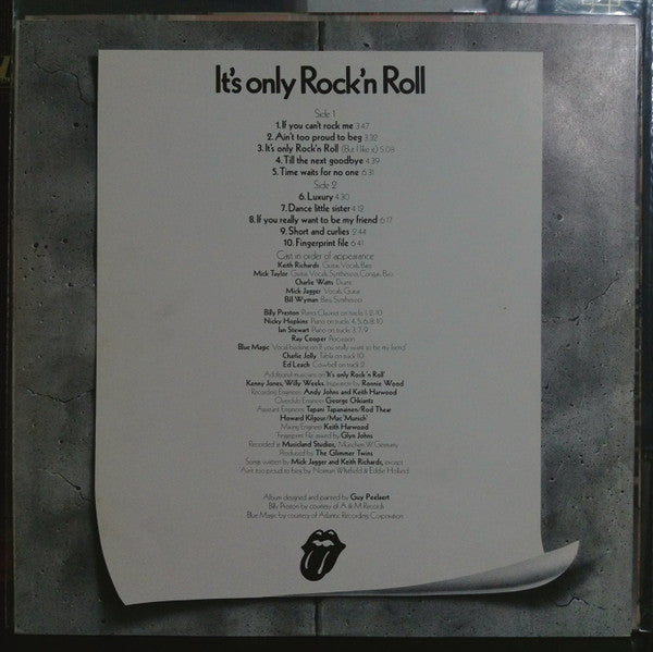 The Rolling Stones : It's Only Rock 'N Roll (LP, Album, RE)