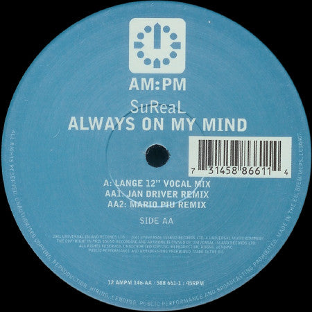 SuReal : Always On My Mind (12")