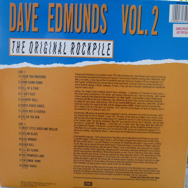 Dave Edmunds : The Original Rockpile Vol.2 (LP, Comp)
