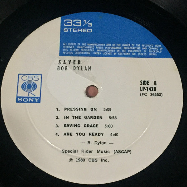 Bob Dylan : Saved (LP, Album)