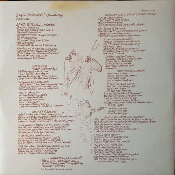 Ken Hensley : Eager To Please (LP, Album)