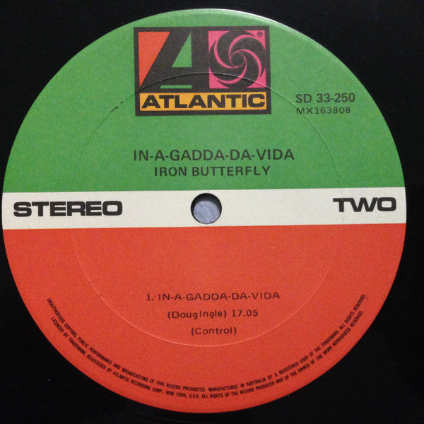 Iron Butterfly : In-A-Gadda-Da-Vida (LP, Album, RP)