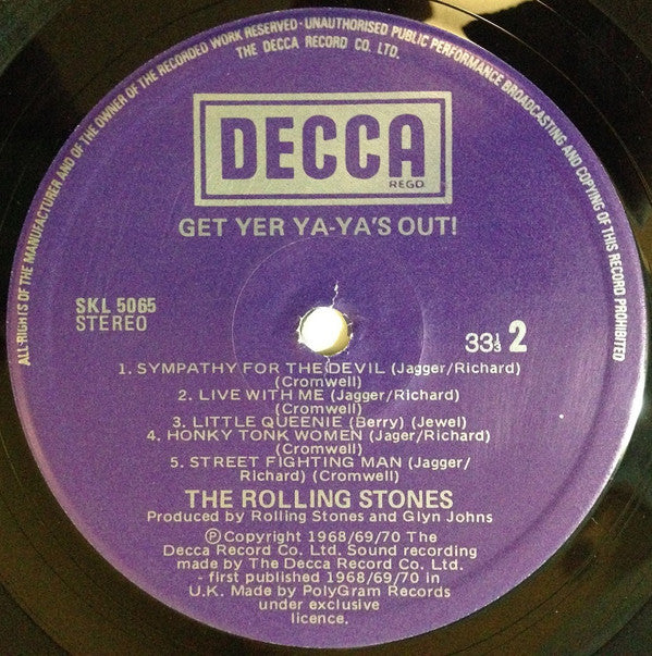 The Rolling Stones : Get Yer Ya-Ya's Out! - The Rolling Stones In Concert (LP, Album, RE)