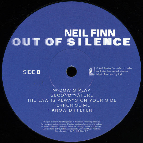 Neil Finn : Out Of Silence (LP, Album)