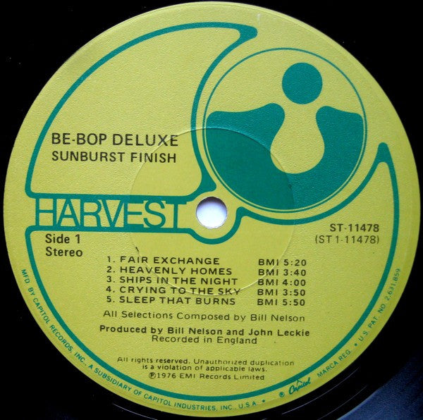 Be-Bop Deluxe* : Sunburst Finish (LP, Album)