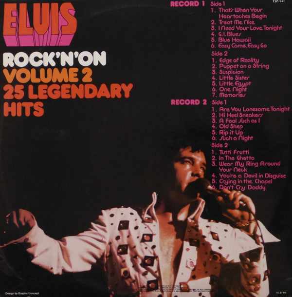 Elvis Presley : Rock 'N' On Volume 2  25 All-Time Rock 'N' Roll Hits (2xLP, Comp)