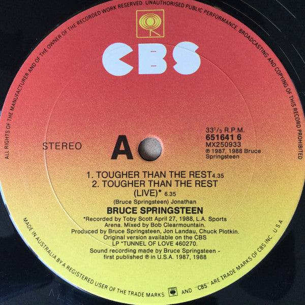Bruce Springsteen : Tougher Than The Rest  (12", Single)