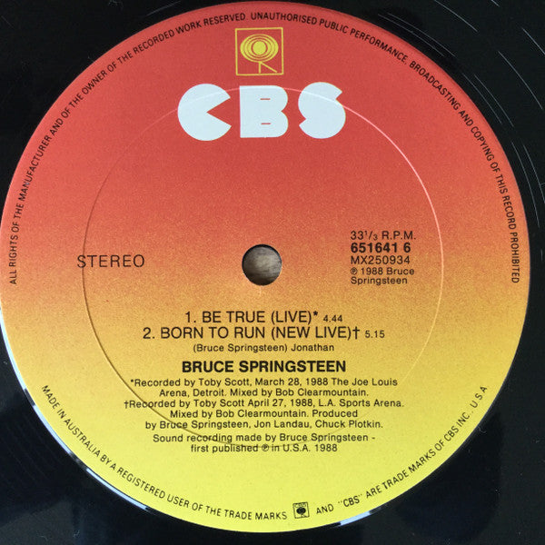 Bruce Springsteen : Tougher Than The Rest  (12", Single)