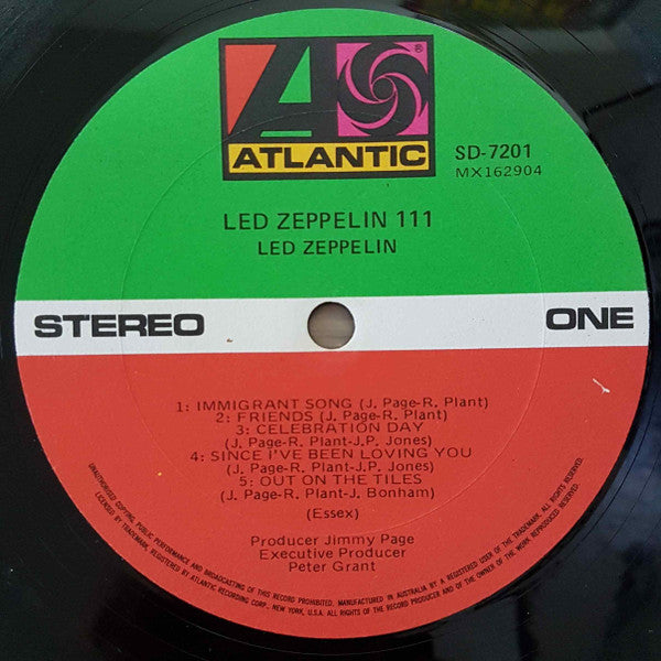 Led Zeppelin : Led Zeppelin III (LP, Album, Gat)