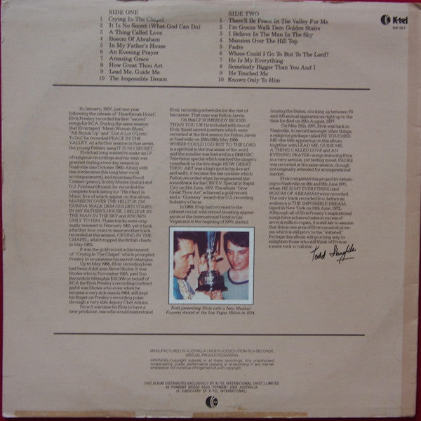 Elvis Presley : Inspirations (LP, Comp, Ltd)