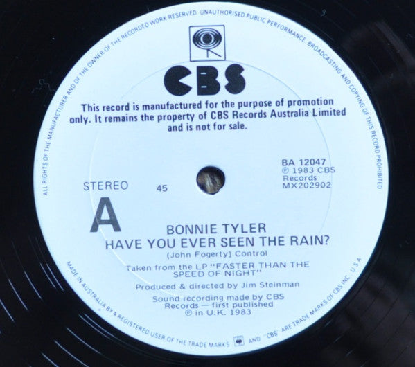 Bonnie Tyler : Have You Ever Seen The Rain? (12", Single, Promo)