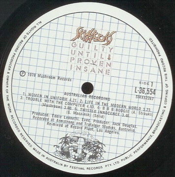 Skyhooks : Guilty Until Proven Insane (LP, Album)