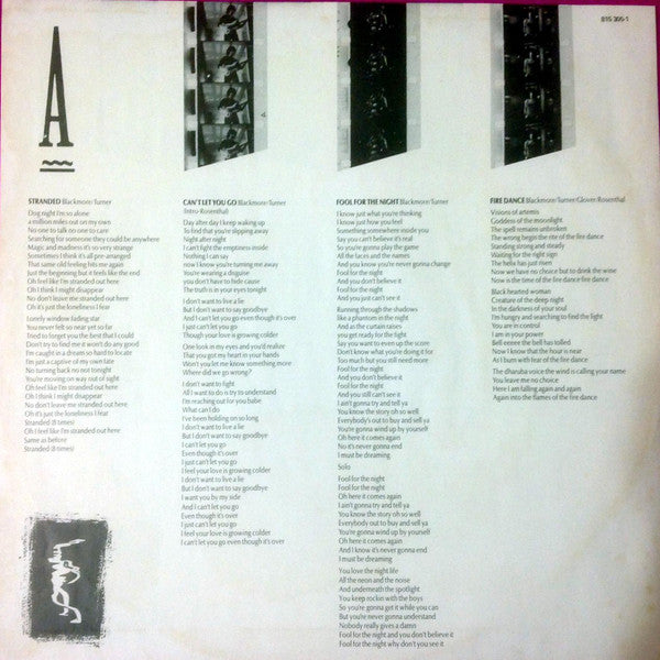 Rainbow : Bent Out Of Shape (LP, Album)