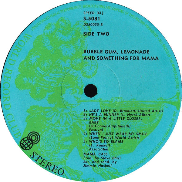 Cass Elliot : Bubble Gum, Lemonade &... Something For Mama (LP, Album, Club)