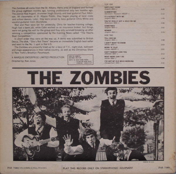 The Zombies : The Zombies (LP, Album, Glo)
