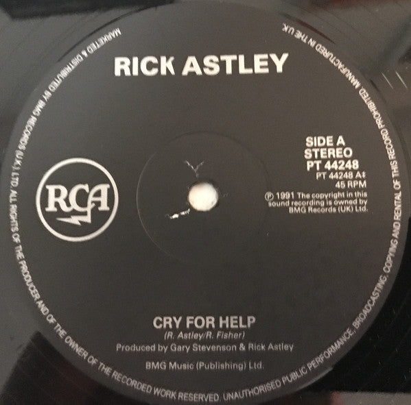 Rick Astley : Cry For Help (12", Single)