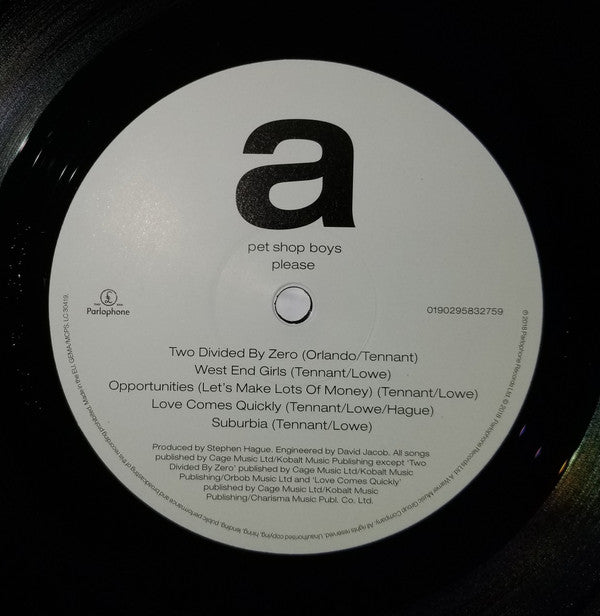 Pet Shop Boys : Please (LP, Album, RE, RM, 180)