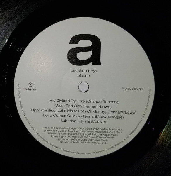 Pet Shop Boys : Please (LP, Album, RE, RM, 180)
