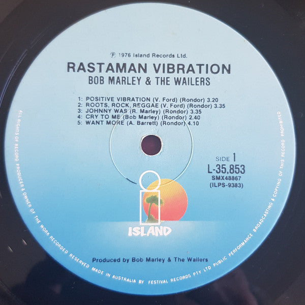Bob Marley & The Wailers : Rastaman Vibration (LP, Album, Gat)