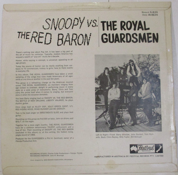 The Royal Guardsmen : Snoopy vs. The Red Baron (LP, Album, Mono)
