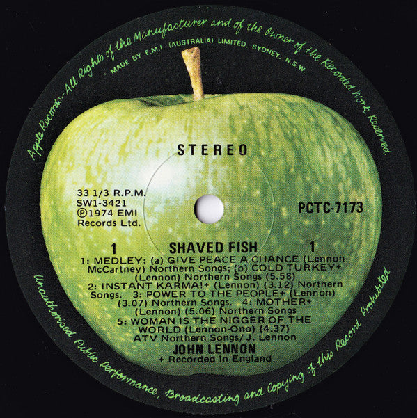 John Lennon, The Plastic Ono Band : Shaved Fish (LP, Comp)