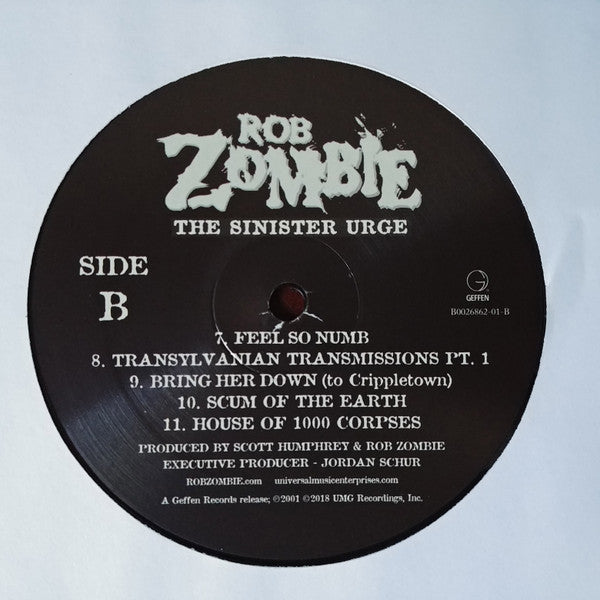 Rob Zombie : The Sinister Urge (LP, Album, RE, Gat)
