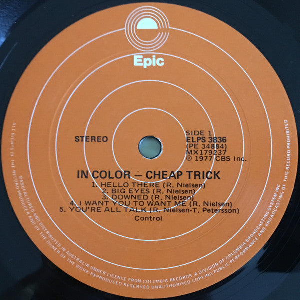 Cheap Trick : In Color (LP, Album, Gat)