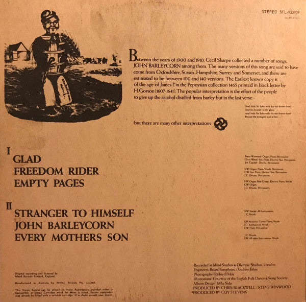 Traffic : John Barleycorn Must Die (LP, Album, Gat)
