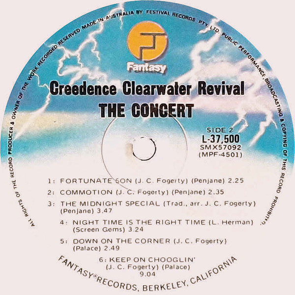 Creedence Clearwater Revival : The Concert (LP, Album)