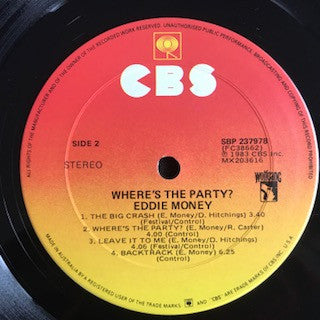 Eddie Money : Where's The Party? (LP, Album)