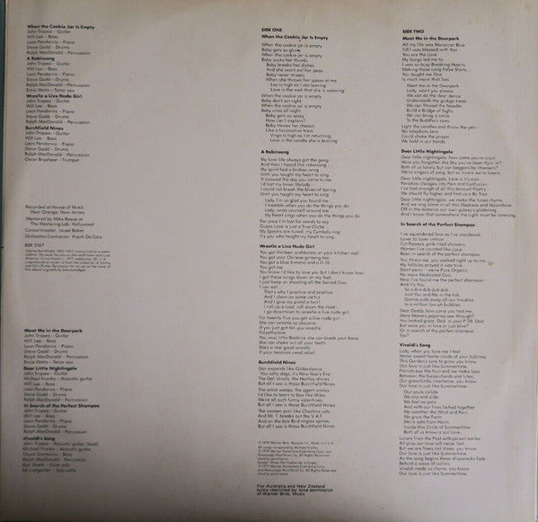 Michael Franks : Burchfield Nines (LP, Album)