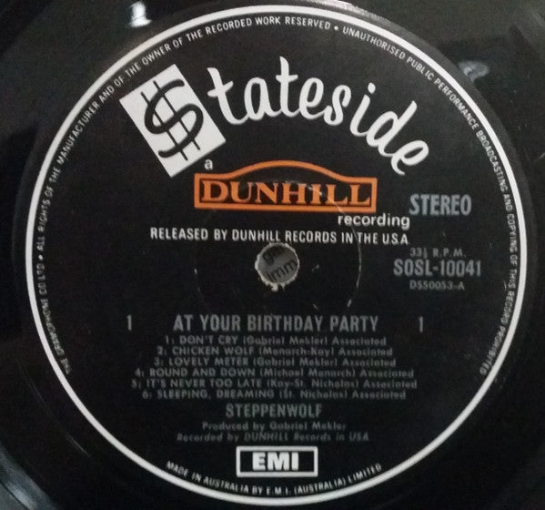 Steppenwolf : At Your Birthday Party (LP, Album)