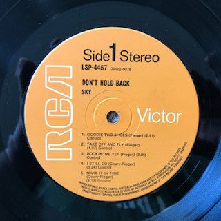 Sky (20) : Don't Hold Back (LP, Album)