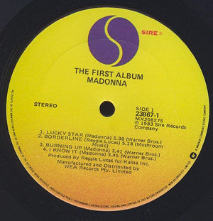 Madonna : The First Album (LP, Album, RE)