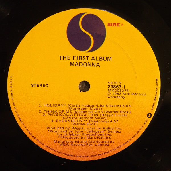 Madonna : The First Album (LP, Album, RE)