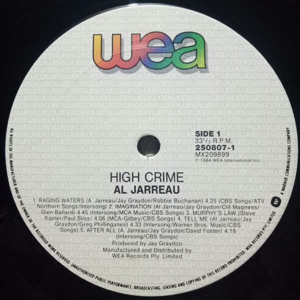 Al Jarreau : High Crime (LP, Album)