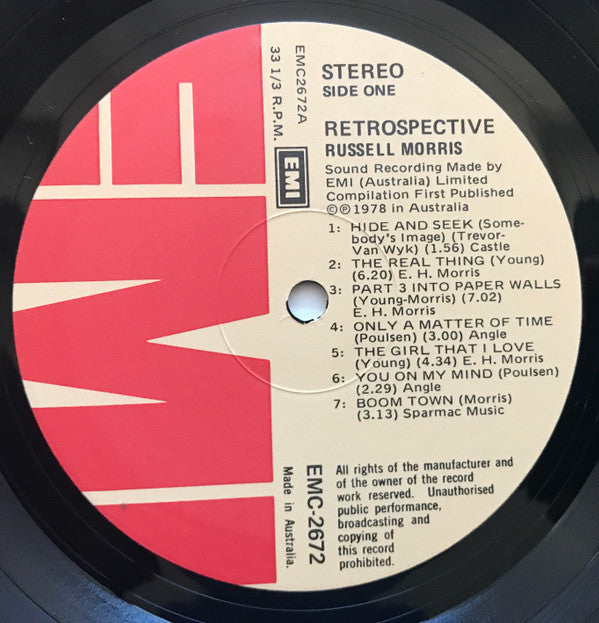 Russell Morris : Retrospective (LP, Comp)