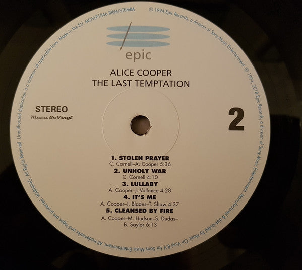 Alice Cooper (2) : The Last Temptation (LP, Album, RE)