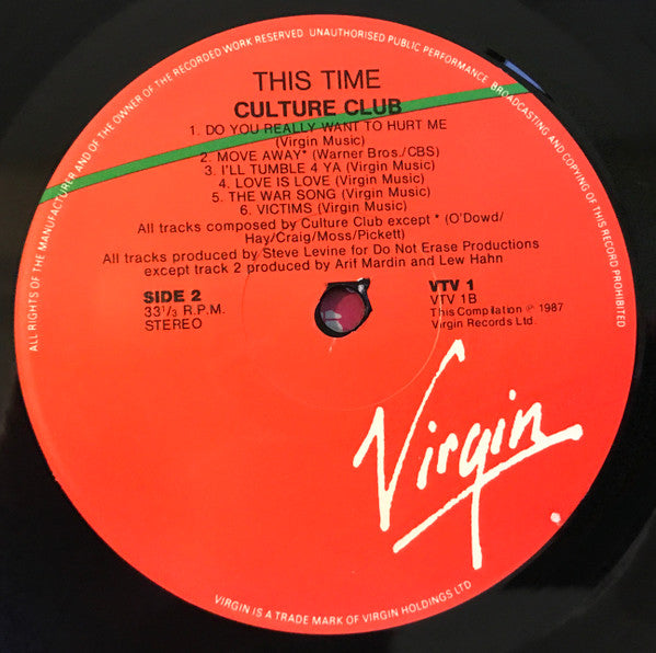 Culture Club : Twelve Worldwide Hits / This Time / The First Four Years (LP, Comp)