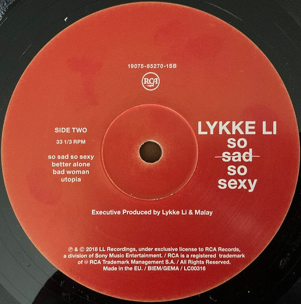 Lykke Li : So Sad So Sexy (LP, Album)