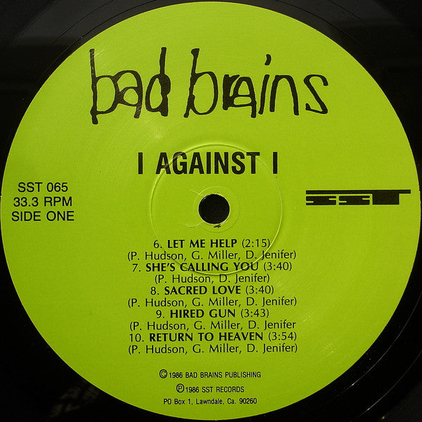 Bad Brains : I Against I (LP, Album, RP)