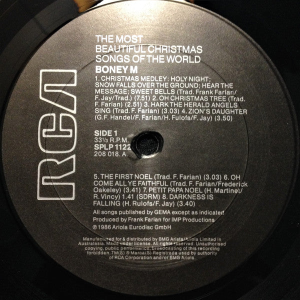 Boney M. : The Most Beautiful Christmas Songs Of The World (LP, Comp)