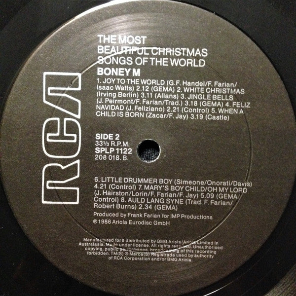 Boney M. : The Most Beautiful Christmas Songs Of The World (LP, Comp)