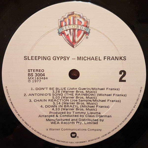 Michael Franks : Sleeping Gypsy (LP, Album, RE)
