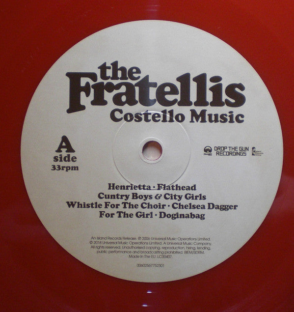 The Fratellis : Costello Music (LP, Album, RE, Red)
