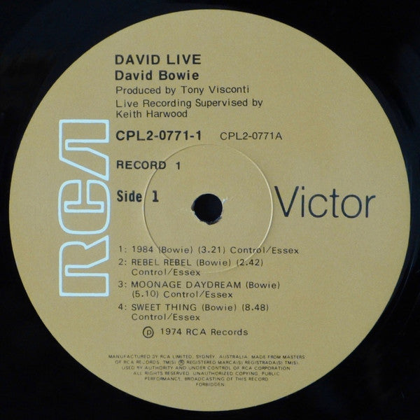 David Bowie : David Live (2xLP, Album, RE, Tan)