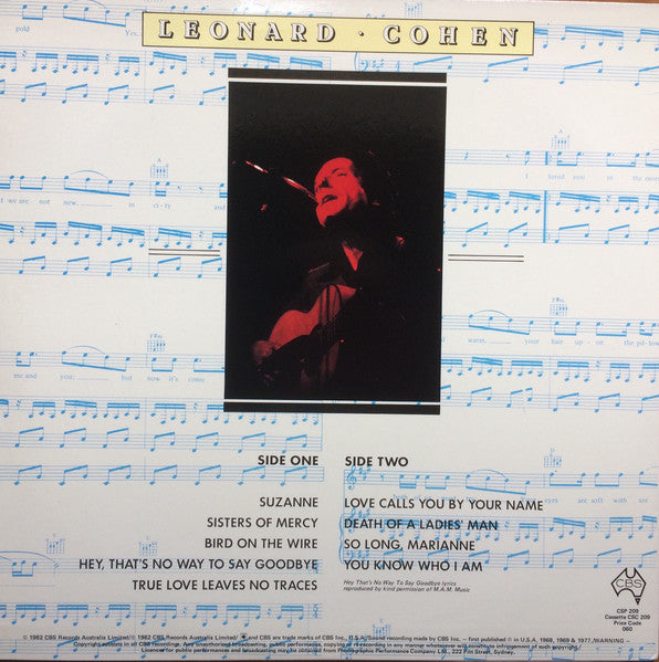 Leonard Cohen : A Selection Of Songs (LP, Comp)