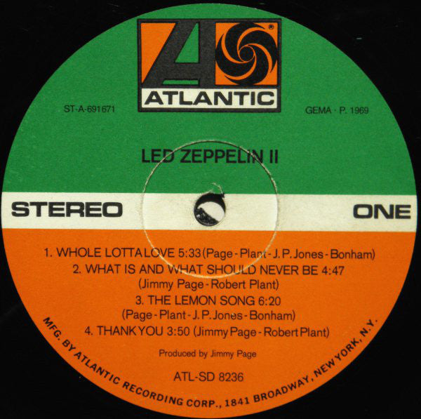 Led Zeppelin : Led Zeppelin II (LP, Album, Club, Gat)