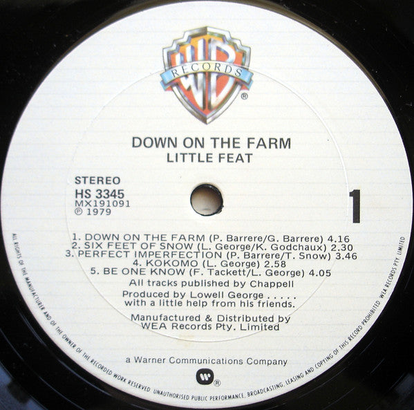 Little Feat : Down On The Farm (LP, Album)